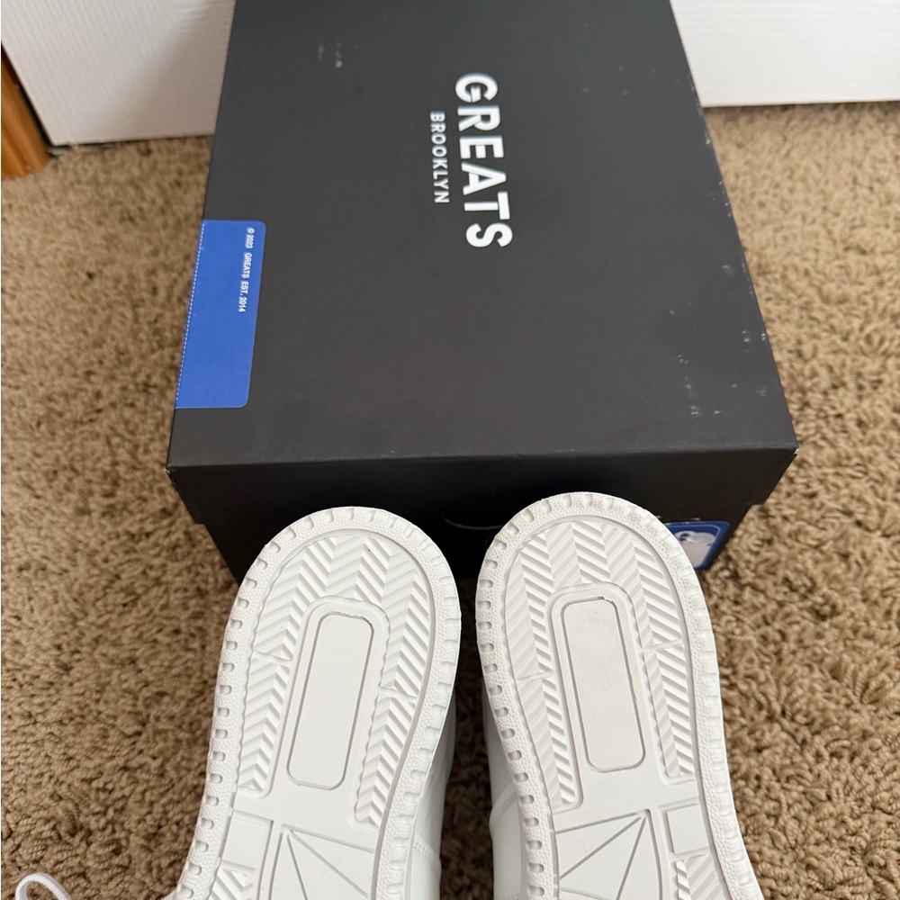 Greats Gat Low Blanco White and Light Gray Sneakers - Picture 6 of 6
